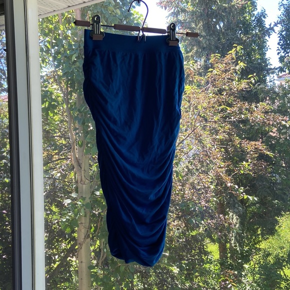 Blue Ruched Skirt - Picture 15 of 16